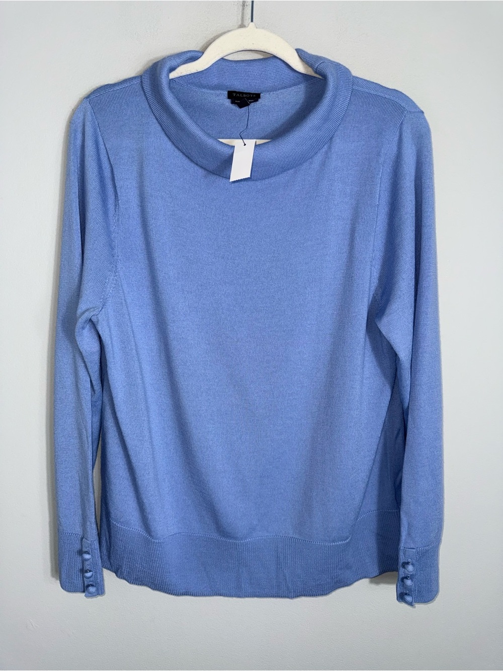 Talbots 100% Merino Wool Sweater-Long Sleeves-Periwinkle-Size XL-NWT